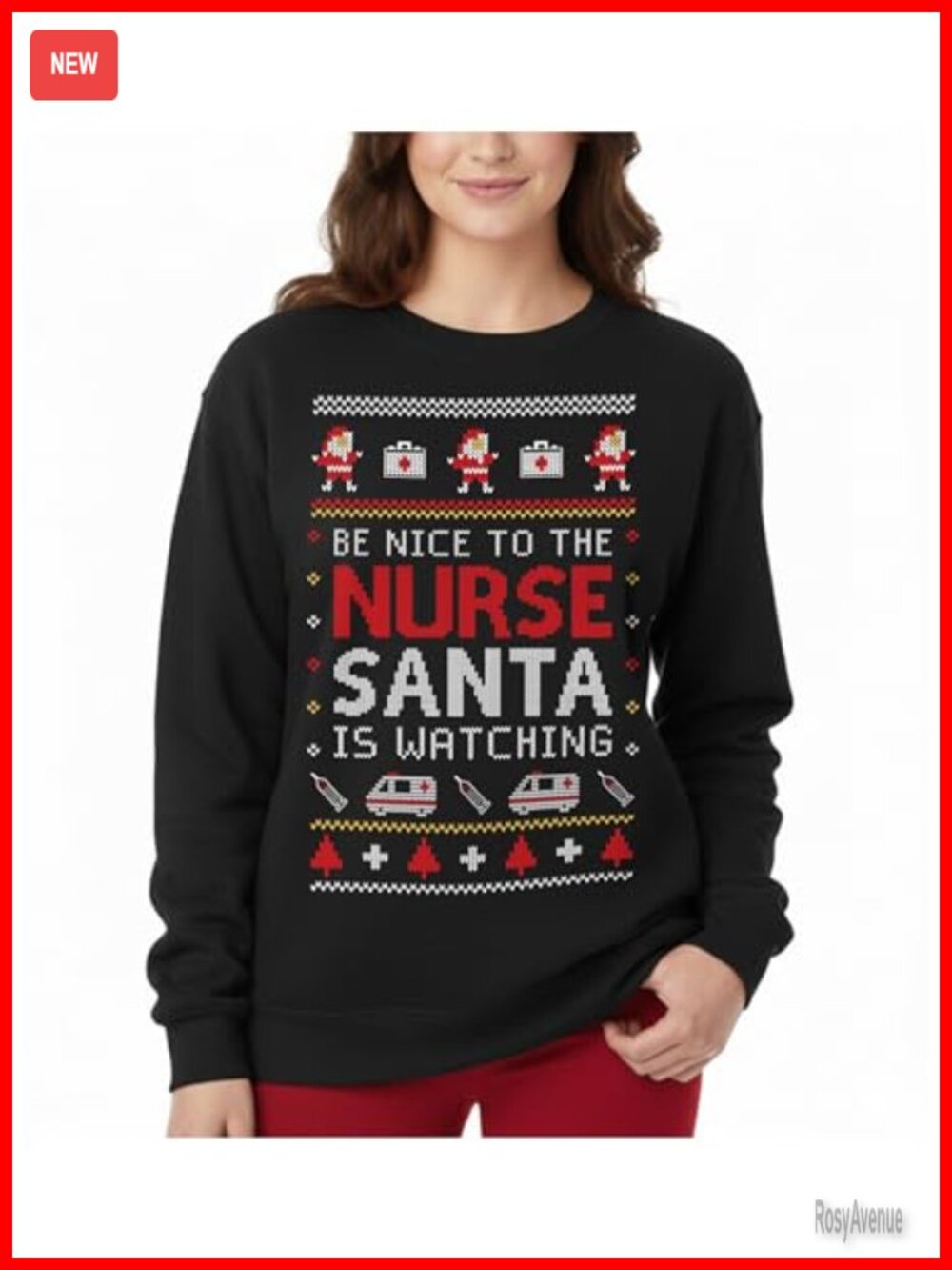 Funny Nurse Christmas Sweatshirt Women Pullover Holiday Graphic